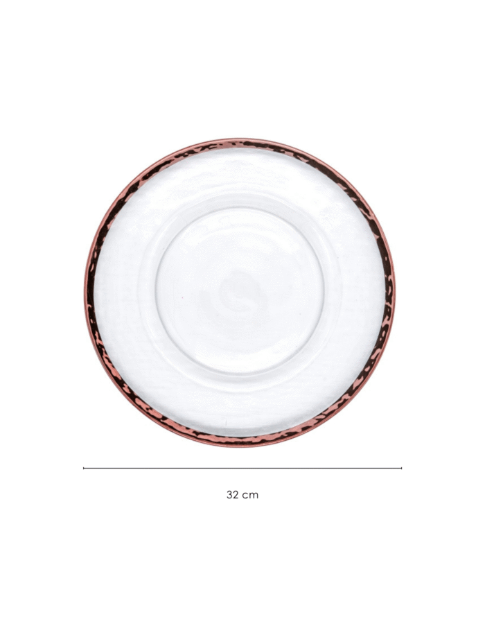 Plato Base Cristal Filo Rosa - Image 2