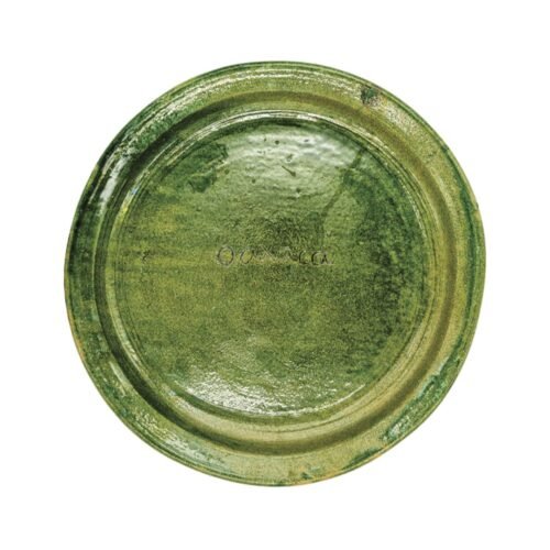 Plato Base Barro Atzompa Verde Jade