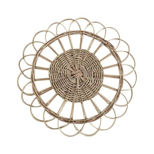 Plato Base Bejuco Flor Natural