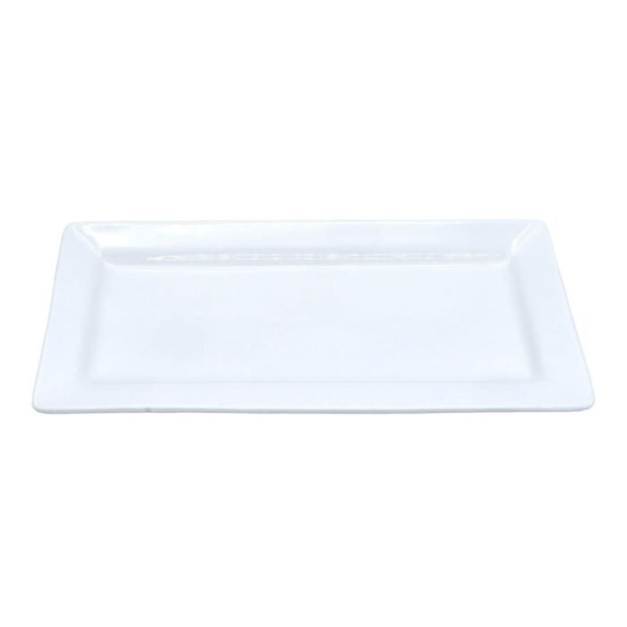 Charola Porcelana Rectangular Blanco