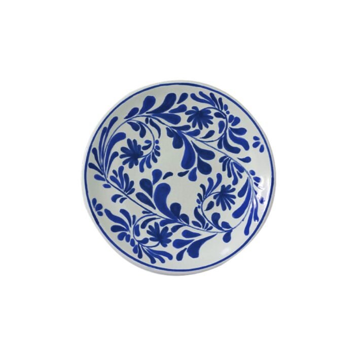 Plato Postre Pensamientos Azul