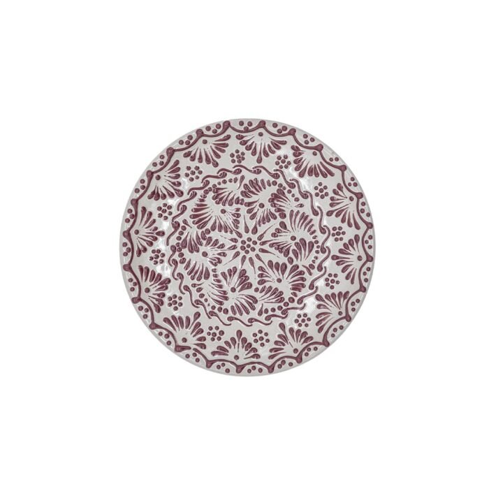 Plato Postre Talavera Rojo