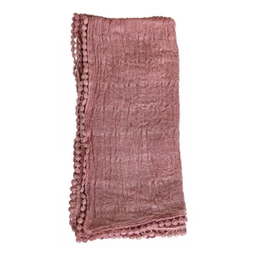 Gause Pompón Rosa Pastel